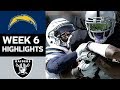 Chargers vs. Raiders | NFL Week 6 Game Highlights