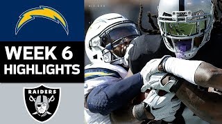 The los angeles chargers take on oakland raiders in week 6 of 2017 nfl
season.