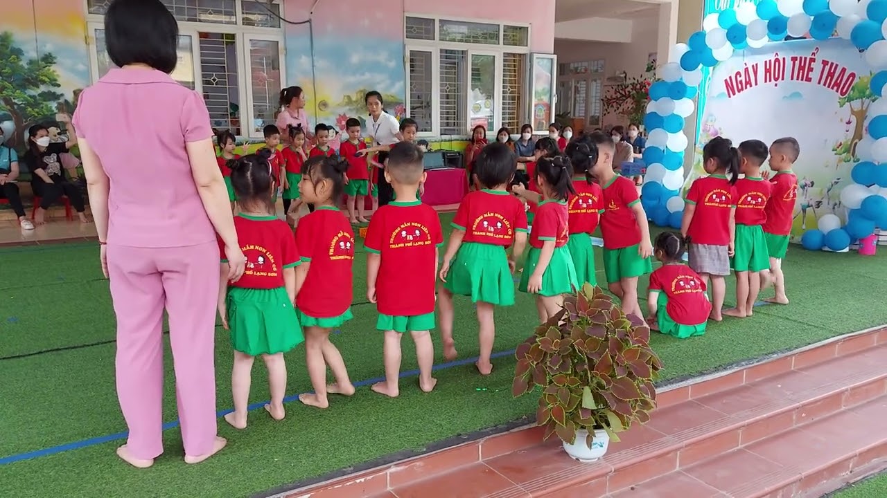 Tiết dạy dự thi gv giỏi cấp tỉnh: Bật xa, ném xa bằng 1 tay. 4 tuổi.