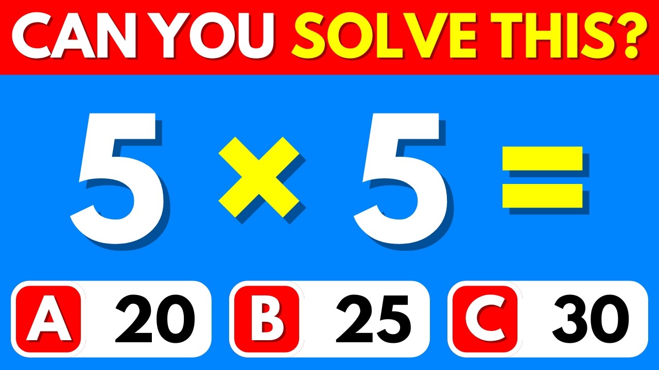 Can You Pass This Math Quiz? 🧠✖️➗ Only 1% Can! 😱