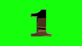 number one 1 3D text green screen loop animation stock footage HD - free Download Stock Footage