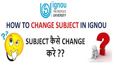 HOW TO CHANGE ELECTIVE  SUBJECT IN IGNOU?? || IGNOU में ELECTIVE SUBJECT कैसे CHANGE करे??