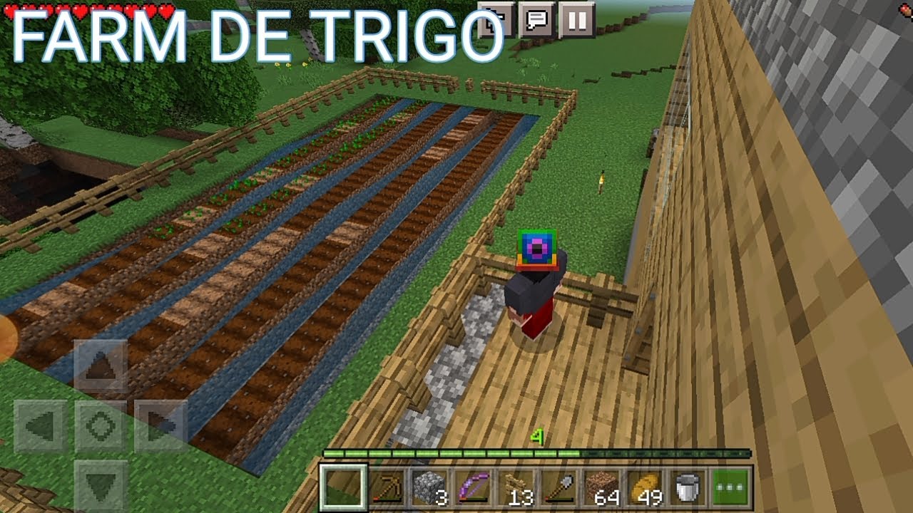 FIZ MINHA FARM DE TRIGO NO MINECRAFT - YouTube