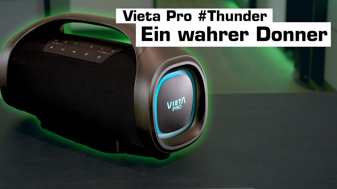 Vieta Pro Thunder, BT 5.0, RGB, 150W RMS, 3 modos de ecualización,  grabación por USB Flash/Tarjeta TF, IPX6, modo PowerBank por 189,99€ antes  249€.
