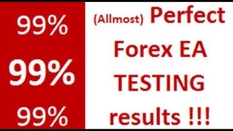 Get almost perfect MT4 Expert Advisor back testing results. Use great Forex trading testing software