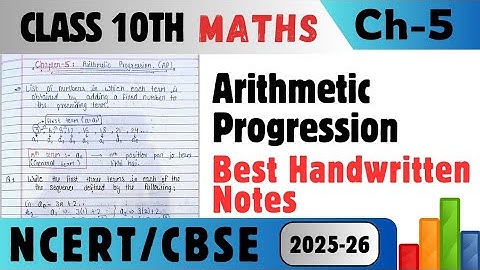 Arithmetic progression Notes || Class 10 Maths Chapter 5 || Academic Edu #maths #board #viral