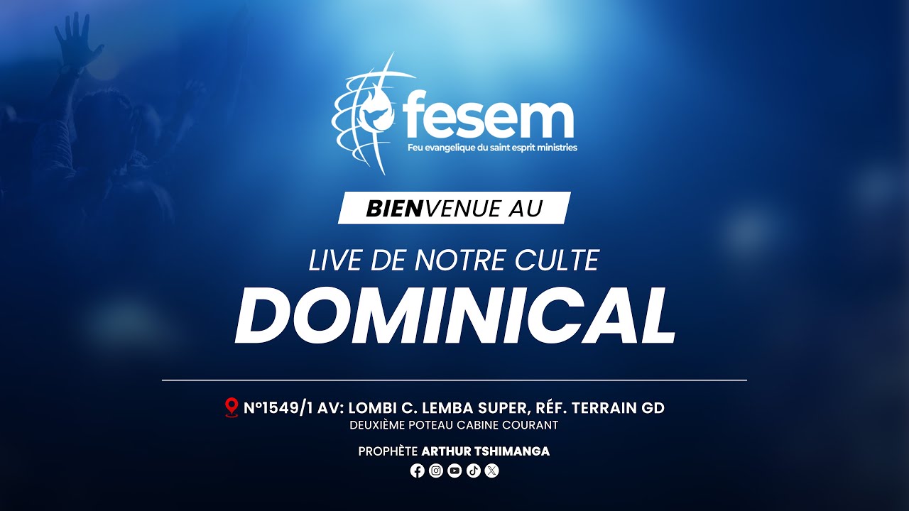 Shalom peuple de Dieu !Suivez en direct notre puissant culte DOMINICAL