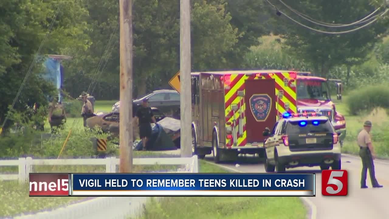 2 Students Killed In Crash; Vigil Held - YouTube