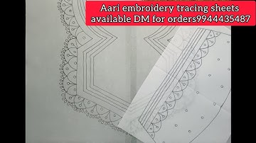 Aari embroidery tracing sheets available DM for orders9944435487#aari #tracing #aariwork #design