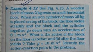 A wooden block of mass 2 kg rests on a soft horizontal floor. When an iron cylinder of mass 25 kg is screenshot 2