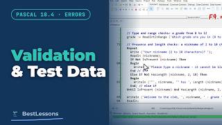 Pascal 18.4 - Validation and Test Data: Presence, Type, Range and Length
