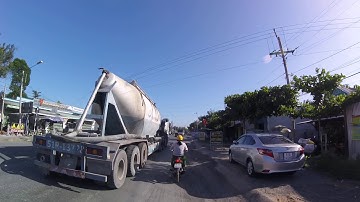 Quốc lộ 60 đoạn qua Mỏ Cày Bắc - Ô nhiễm không khí tại Cầu Hàm Luông