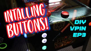 DIY virtual pinball game - how to install the buttons and play field monitor.  Step by step guide