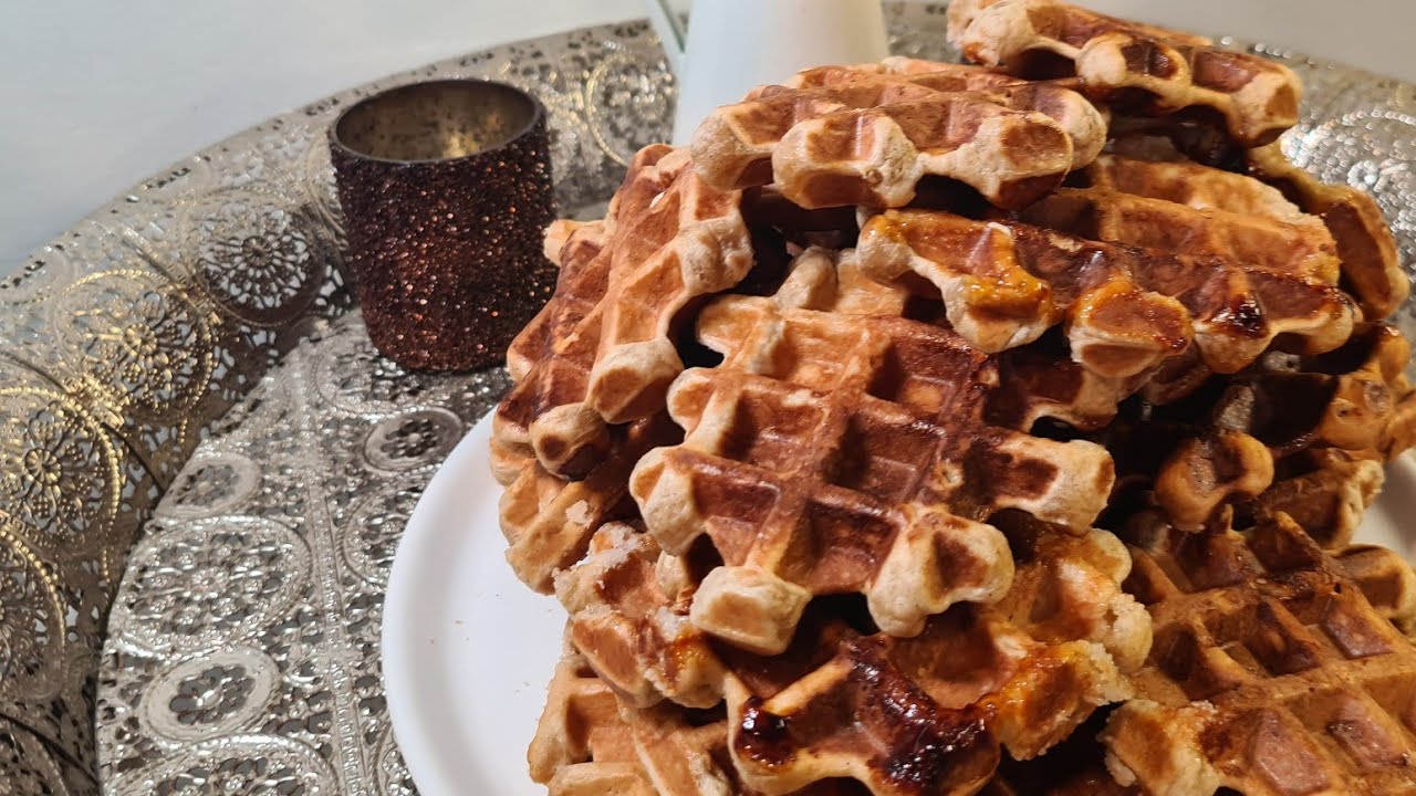 gaufre a la canelle de liège mes enfants ne peuvent s'en passé وافل بالقرفة
