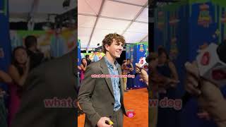 Walker Scobell talks about a secret no one knows at the #KCA2024 #walkerscobell #kidschoiceawards