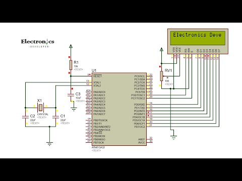 16x2 Alphanumeric LCD Interfacing with ATmega32 In 4-Bit And 8-Bit Mode