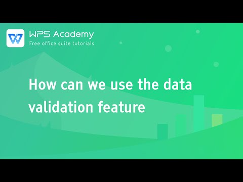 [WPS Academy] 1.4.2 Excel: How can we use the data validation feature