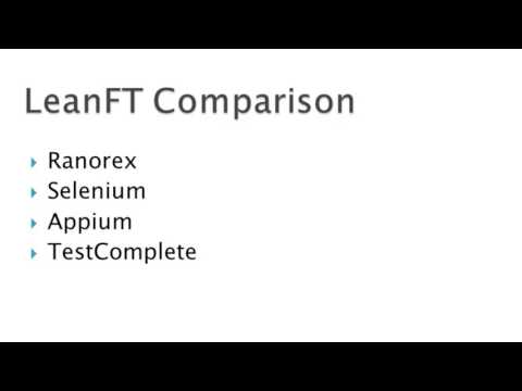 16  LeanFT comparison with other tools