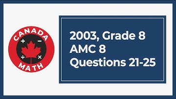 2003, Grade 8, AMC 8 | Questions 21-25