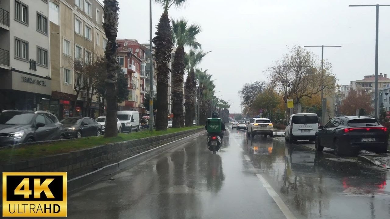 Yağmurlu Bir Çanakkale Trafiği  |  4K  |  60fps |  Driving Tour |  2025