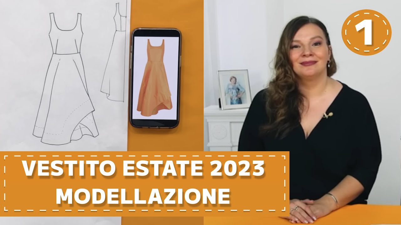 Abito di tendenza con gonna asimmetrica. Modellazione. Parte 1