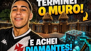 Minecraft Reino #4 - FINALMENTE TERMINEI O MURO!