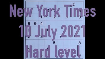 Sudoku solution – New York Times Hard level