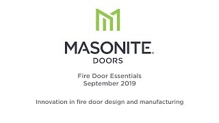 Innovation in fire door design and manufacturing