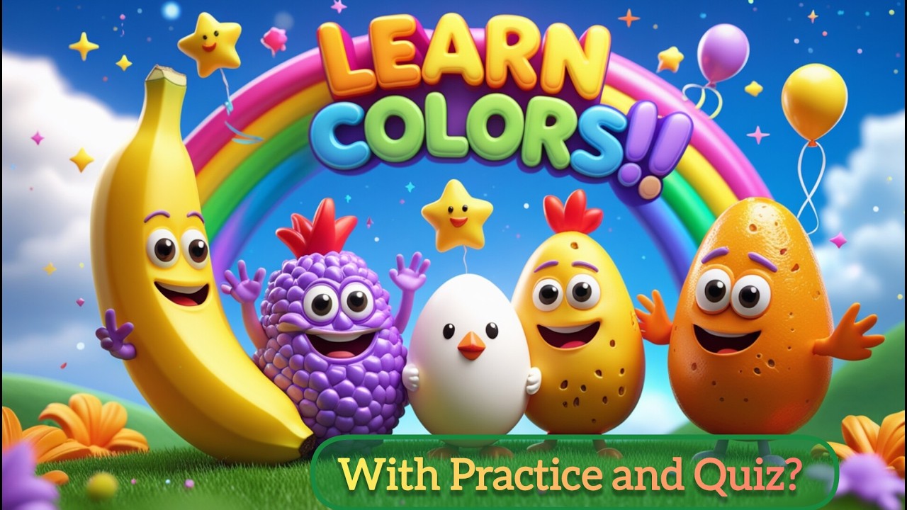 Color Song for Kids | Quiz - What is the color?+Fruits Colors Animation & Learning Video