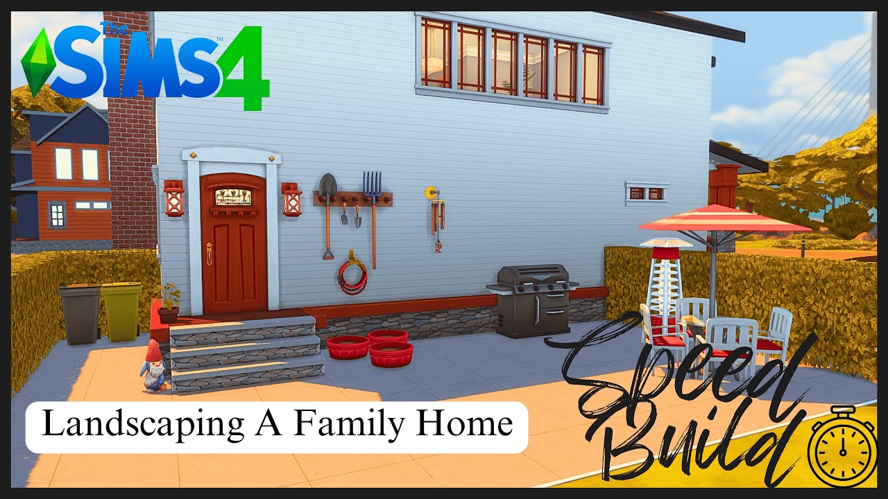 LANDSCAPING a FAMILY HOME in San Sequoia | A Sims 4 Speedbuild - YouTube
