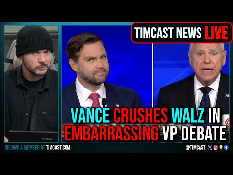 Vance COOKED Walz In VP Debate, Democrat PANICS After Moderators PROVE HE LIED | Timcast News Vance COOKED Walz In VP Debate, Democrat PANICS After Moderators PROVE HE LIED | Timcast News