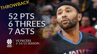 Mo Williams 52 pts 6 threes 7 asts vs Pacers 14/15 season