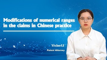 Modifications of numerical rangesin the claims in Chinese practice