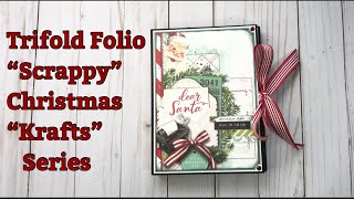 Xmas Trifold Folio collab w/ @KarolinasKrafts #scrappychristmaskrafts | SS Simple Vintage N Pole