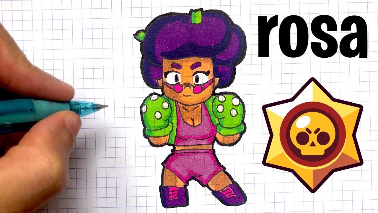 Comment Dessiner Rosa De Brawl Stars Facilement Youtube - dessin brawl stars facile emoji