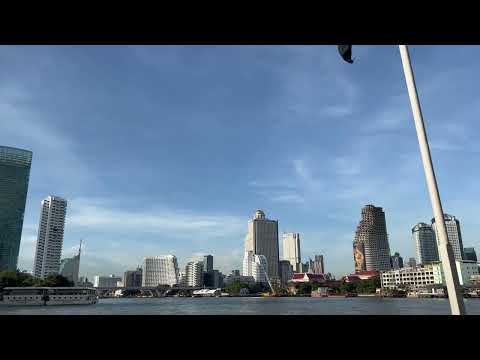 Chao Phraya river cruising through anantara riverside resort