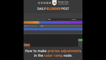 Precise Adjustments in the Color Ramp Node (Blender)