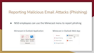 Reporting Phishing Emails via Mimecast in Outlook