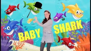 Video thumbnail of "Baby shark på svenska | Bebis haj | Barnsånger | Barnlåtar | Barnmusik | Hajarna | Fia och Nalle"