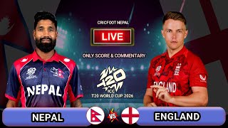 Nepal vs England Icc T20 World Cup Match 5 Live Scores \u0026 Commentary | 2nd Innings | Cricfoot Nepal