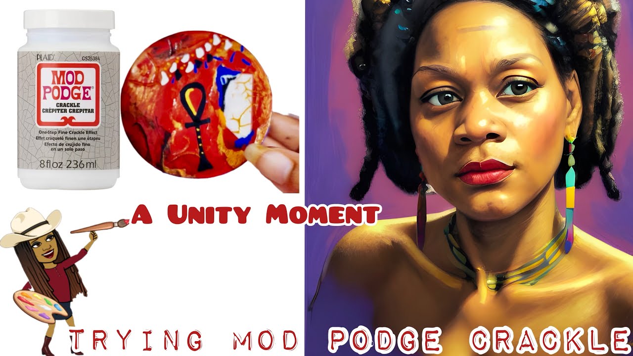 A UNITY MOMENT (Mod Podge Crackle) Hand Painted Designs plaidcrafts