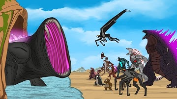 TEAM GODZILLA vs KONG vs Evolution of BLOOP: Size Comparison | GODZILLA & BLOOPCartoon Movies