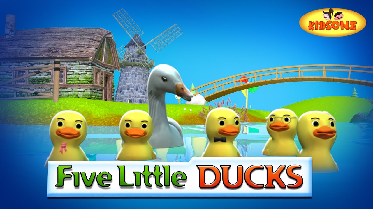 Five Little Ducks 3D Animation Nursery Rhyme With Lyrics ...