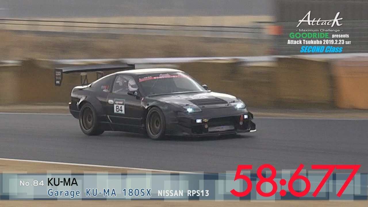 Attack Tsukuba 2019-0223「KU-MA// Garage KU-MA 180SX」RPS13 - YouTube