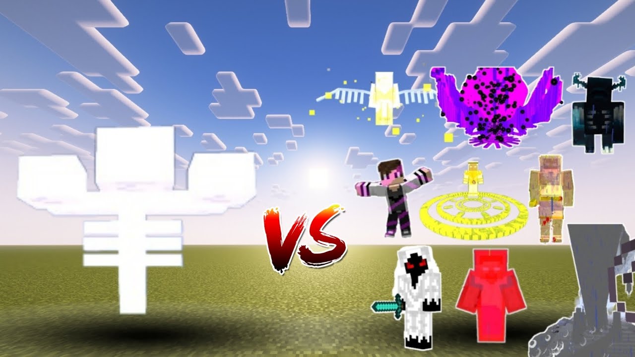 Infinite Freezer Wither vs Random Inflation mobs in Minecraft (Bedrock ...