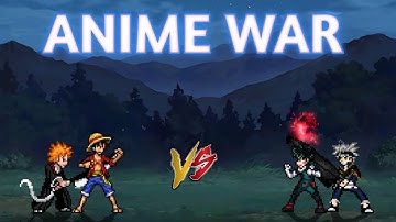 Luffy The 5th Emperor & Ichigo V3(all form) VS Deku(all form) & Asta(al form) in Jump Force Mugen