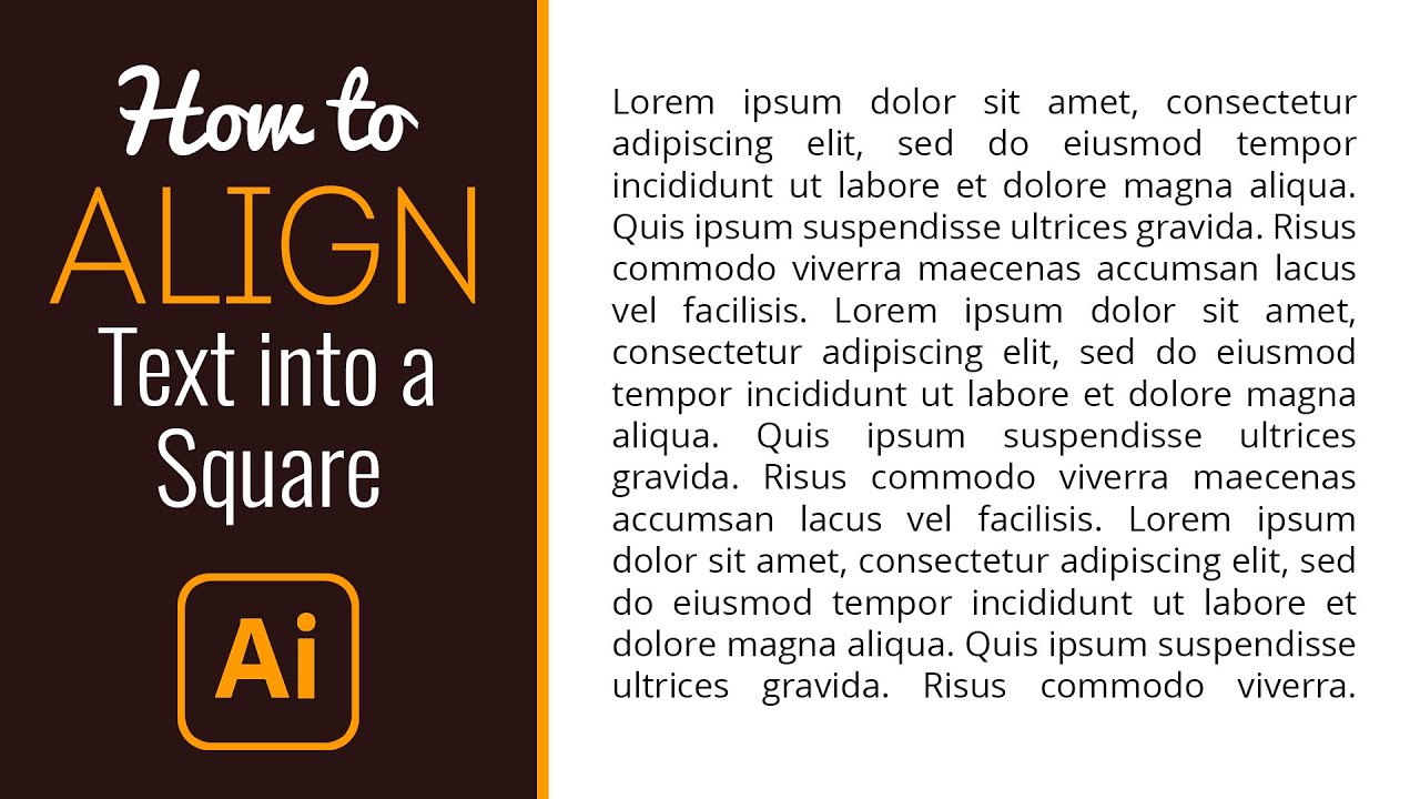 How to Align Text into a Square in Illustrator 2024 - YouTube