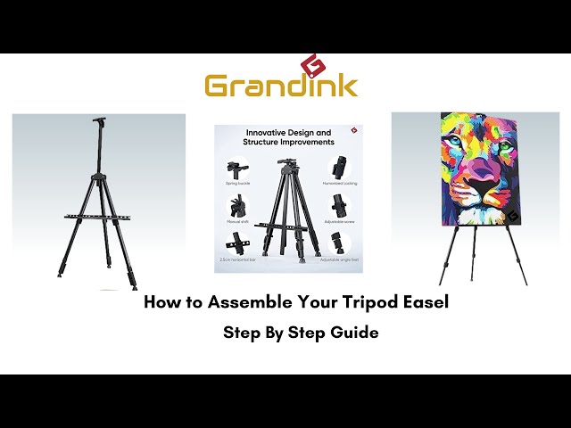 Generic Reinforced Artist Easel Stand, Aluminum Metal Tripod Display Grey