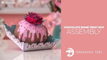 SVG File - Chocolate Bomb Treat Box - Assembly Tutorial (For Cricut, Silhouette, and ScanNCut)