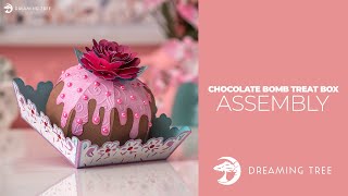 SVG File - Chocolate Bomb Treat Box - Assembly Tutorial (For Cricut, Silhouette, and ScanNCut)
